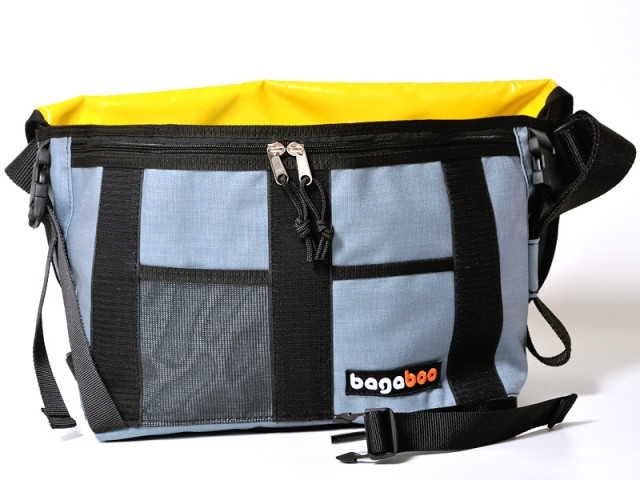 bagaboo eco messenger táska cipzáras külső zsebek